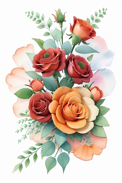 conjunto de flores vector HD 8K papel tapiz Imagen fotográfica de stock