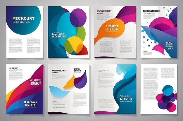 Conjunto de fondo abstracto versátil para impresión de diseño y promoción