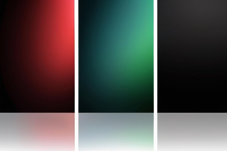 Foto conjunto de fondo de gradiente con hermoso color de gradación rojo verde azul fondo negro