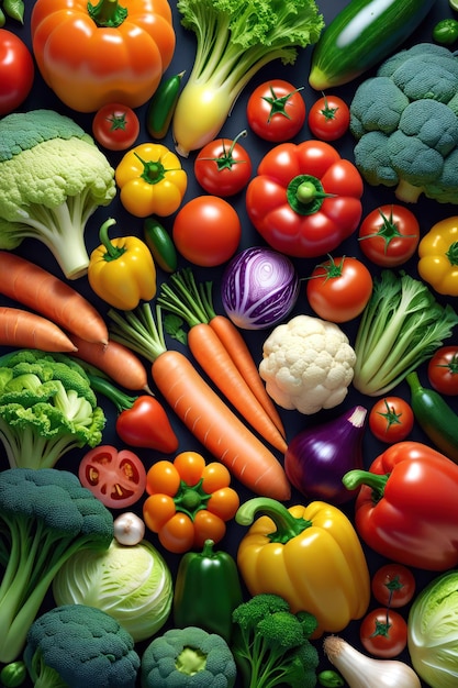 conjunto de fondo de verduras