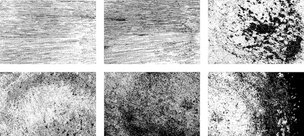 Conjunto de grunge blanco y negro textura de superposición de angustia superficie polvo y pared sucia áspera