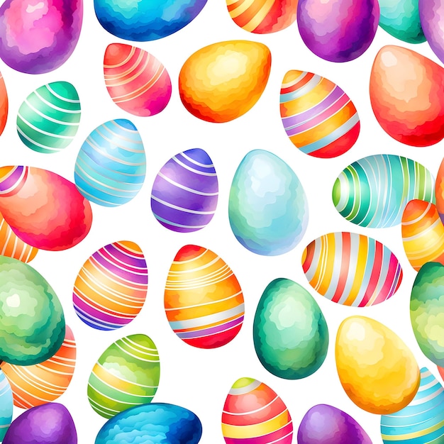 Foto conjunto de huevos de pascua coloridos para impresiones fondos celebraciones arte detallado fondo blanco