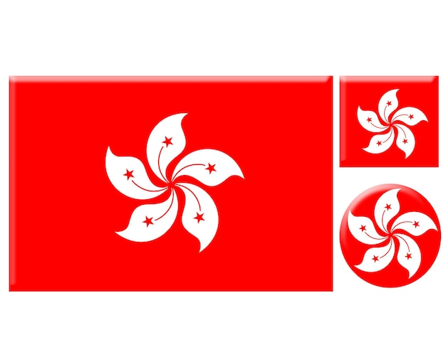 Foto conjunto de iconos de hong kong