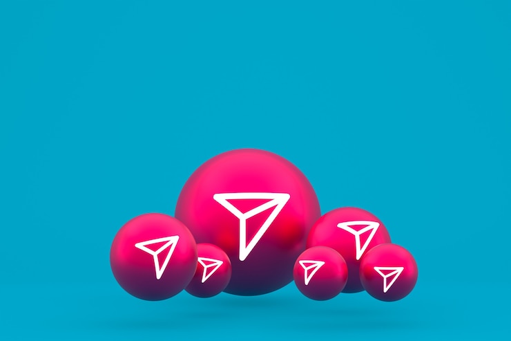 Foto conjunto de iconos de instagram representación 3d sobre fondo azul