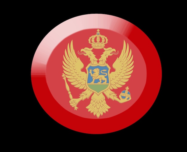 Foto conjunto de iconos de montenegro