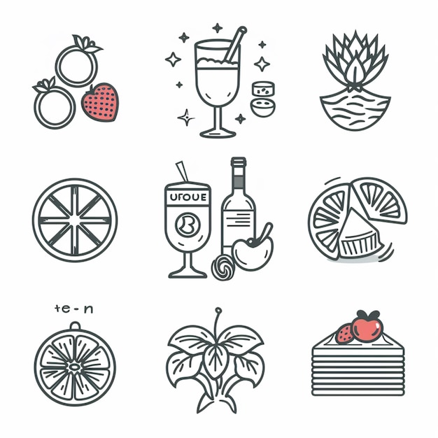 conjunto de iconos de vector de línea