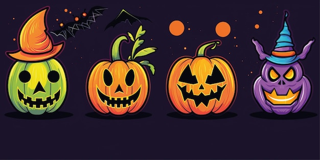 Conjunto de ilustración de Halloween