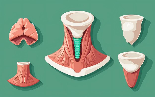 un conjunto de ilustraciones de un collar verde y un fondo verde