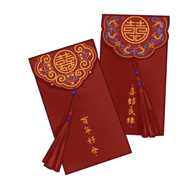 Conjunto de ilustraciones de iconos del Año Nuevo Chino El elemento de la cultura tradicional para el Año Nuevo Chinés