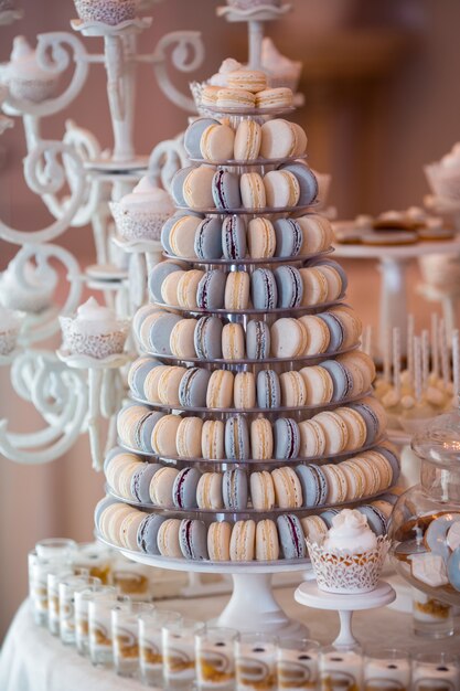 Conjunto de mesa de boda de lujo candy bar.