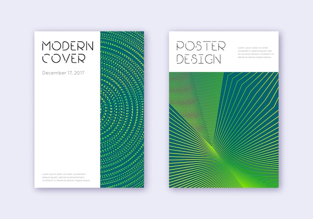 Conjunto mínimo de plantillas de diseño de portada Resumen verde