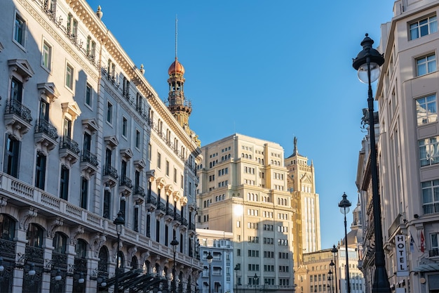 Conjunto monumental y pintoresco de edificios en el distrito central de la ciudad europea de Madrid España