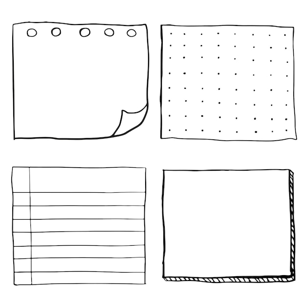 Conjunto de notas en blanco de papel transparente png