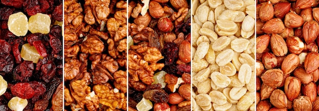 conjunto de nueces y frutos secos