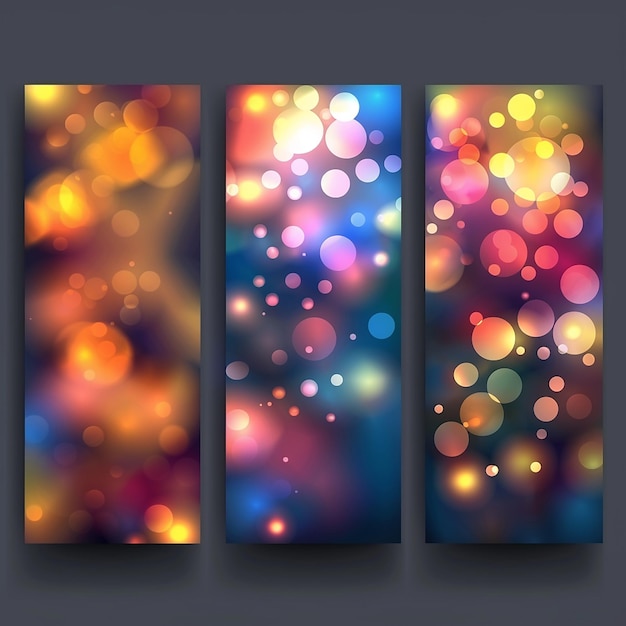 Conjunto de pancartas vectoriales de fondo abstracto realista
