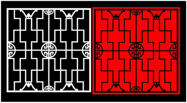Conjunto de paneles de pared decorativos Diseño Jali CNC patrón de corte por láser enrutador CNCcutting