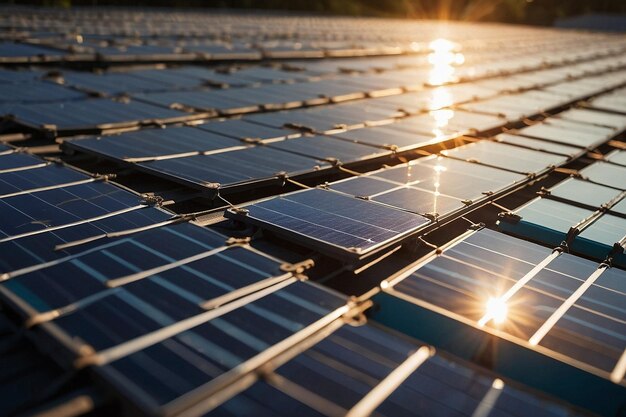 Un conjunto de paneles solares que captura la luz solar