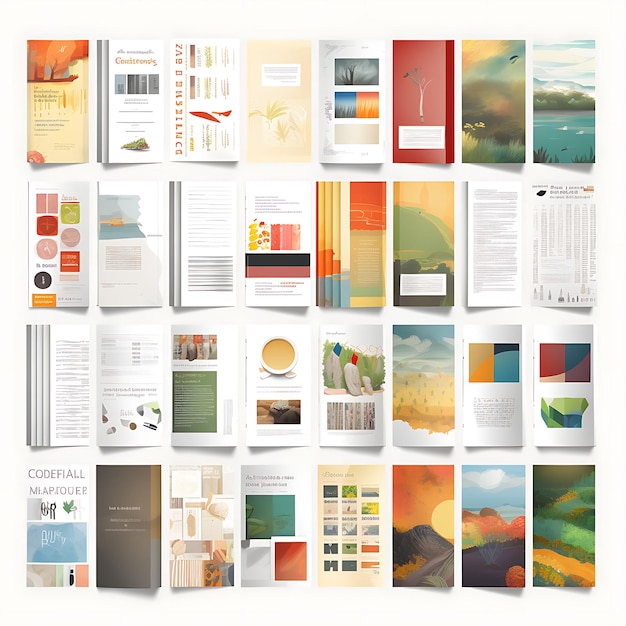 Foto un conjunto de papel diseño de textura 2d diferencia tamaño y colores diseño mínimo simple creativo único
