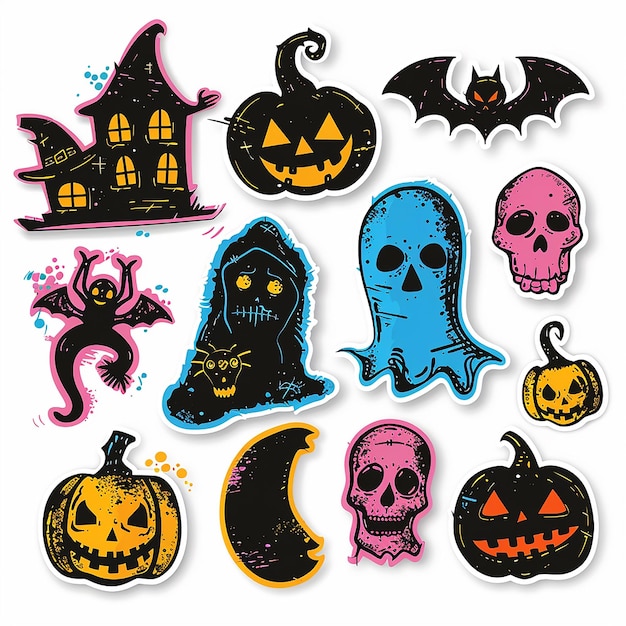 Conjunto de pegatinas de Halloween