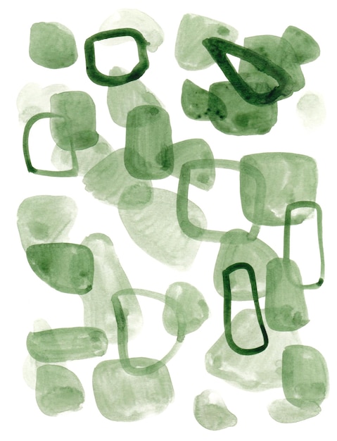 Foto conjunto de pinceladas de acuarela abstractas con fondo pintado elementos de acuarela para su diseño