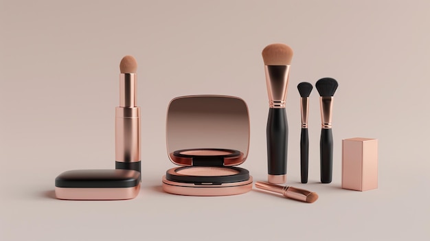 un conjunto de pinceles de maquillaje para el nuevo