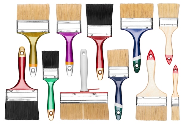 Conjunto de pinceles de pintura.