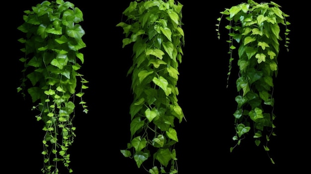 Conjunto de plantas trepadoras Cissus Verticillata IA generativa
