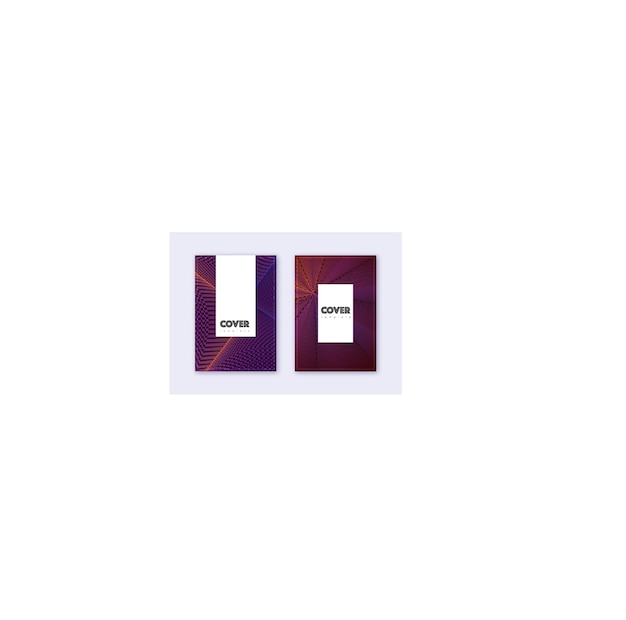 Conjunto de plantillas de diseño de portada hipster Resumen violeta