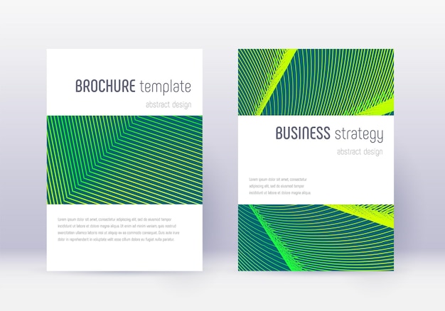 Conjunto de plantillas de diseño de portada minimalista Abst verde