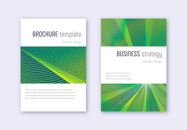 Conjunto de plantillas de diseño de portada minimalista Abst verde