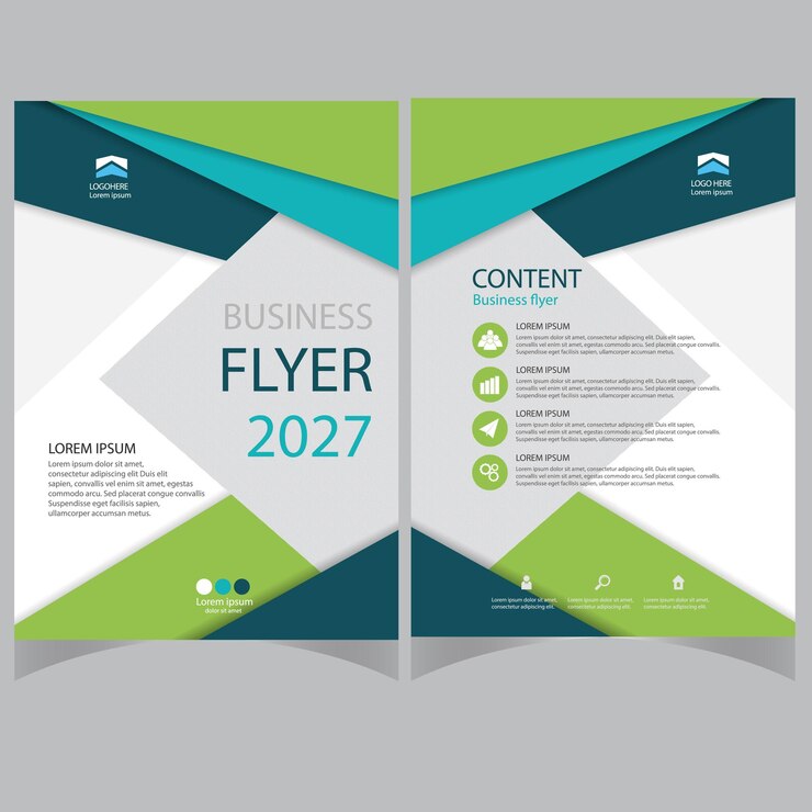 Foto conjunto de plantillas de folletos de informes anuales diseño de portada azul anuncio de negocios anuncios de revistas