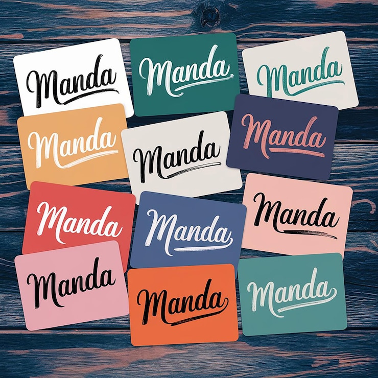 Foto conjunto de plantillas de tarjetas con mandas dibujadas a mano