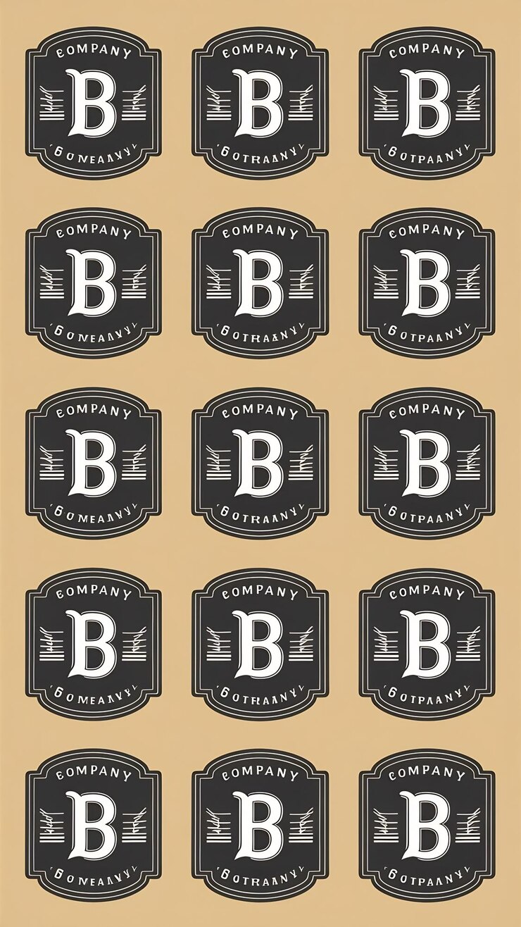 Foto conjunto de signos del logotipo de la letra b símbolo vectorial de la empresa