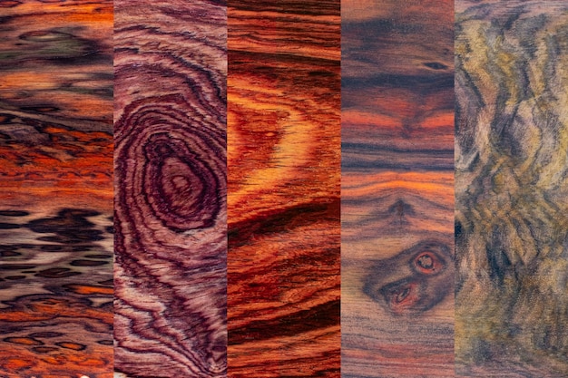 Foto conjunto de tablas de madera de rosa natural real con juntas de ranura tienen un fondo vertical