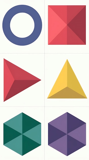 Conjunto de tarjetas de cartel planas con elementos de forma geométrica de diseño vectorial