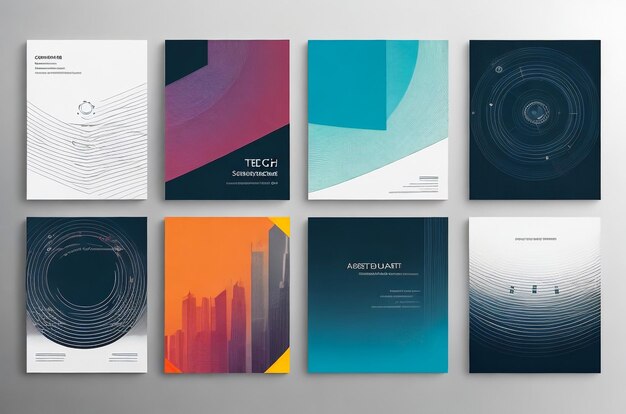 Conjunto de tarjetas con colores líquidos de mezcla Diseño abstracto futurista Utilizable para banners cubre el diseño y