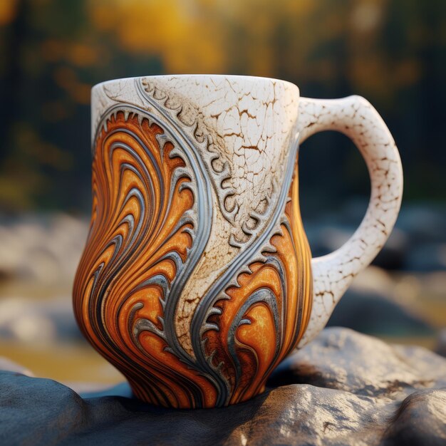 Conjunto de tazas de oro giratorias con estilo Unreal Engine 5