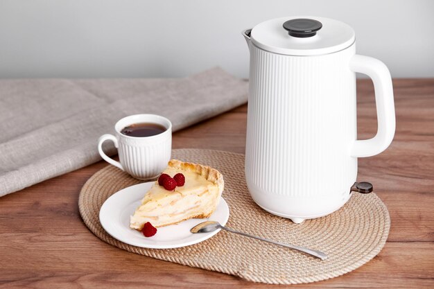 Foto conjunto de té de tetera y taza