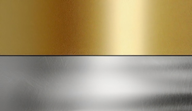 Conjunto de textura de grupo de metal corrugado de acero viejo fondo brillante plata color oro bandera de encabezado