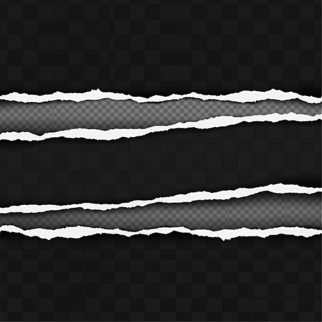 un conjunto de tiras blancas de papel con un fondo negro con un fondo negra con una malla plateada
