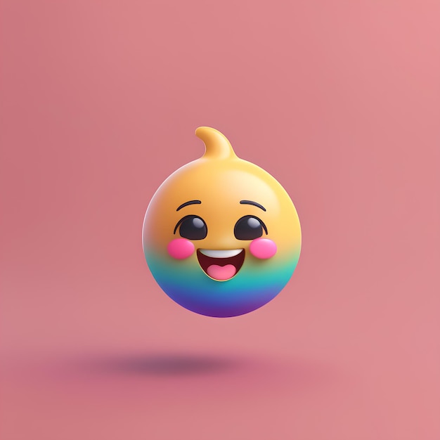 Conjunto de varios dibujos animados bonitos emoji de cara amarilla emoción 3D plano símbolo de señal aislado