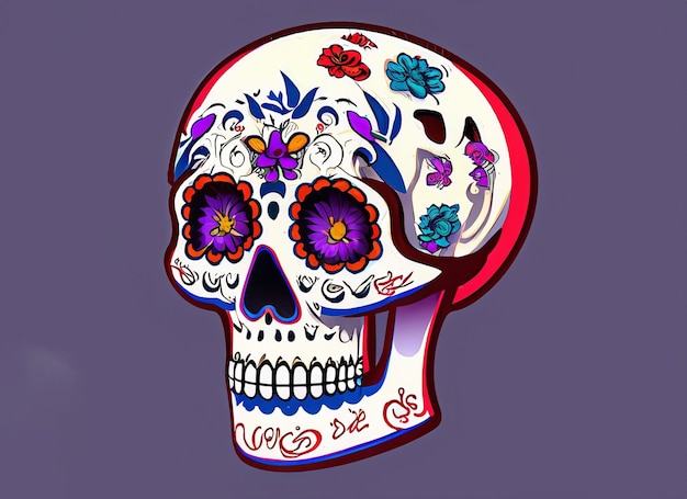 Conjunto de vectores de calavera del día de los muertos