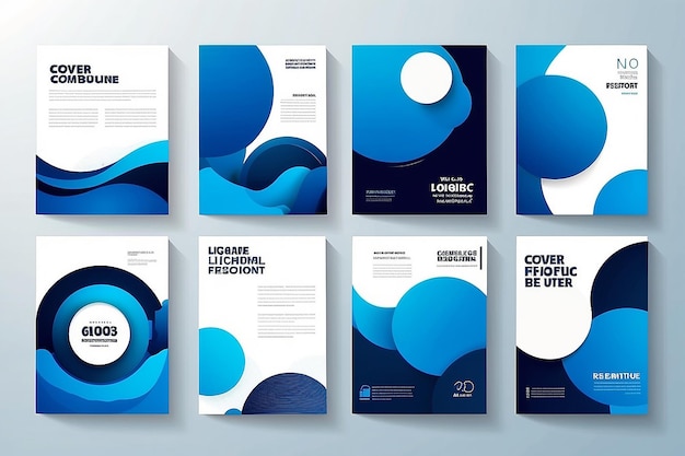 Conjunto vectorial de diseño geométrico de cartera