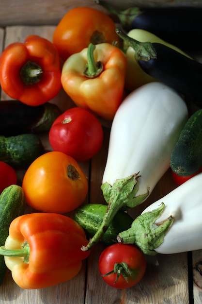 Conjunto de verduras frescas Concepto de comida saludable Garra vegana