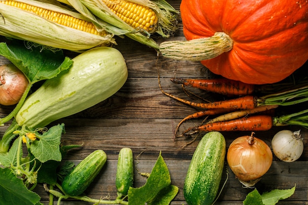 Conjunto de verduras frescas