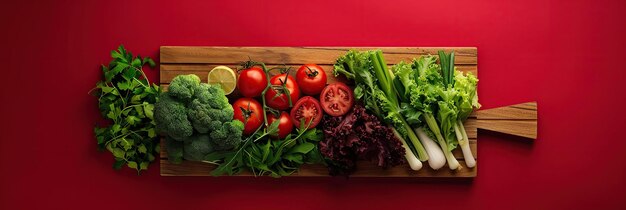 Foto un conjunto de verduras jugosas en la mesa foto comercial con espacio para el texto vista superior