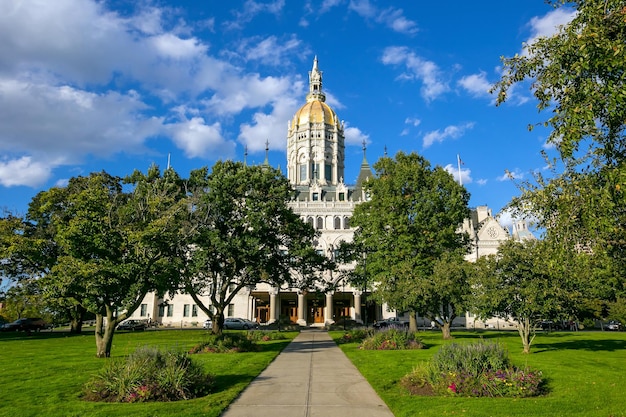 Foto connecticut state capitol in der innenstadt von hartford connecticut usa