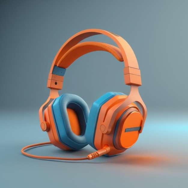 Ícono de auriculares 3D creado con IA generativa