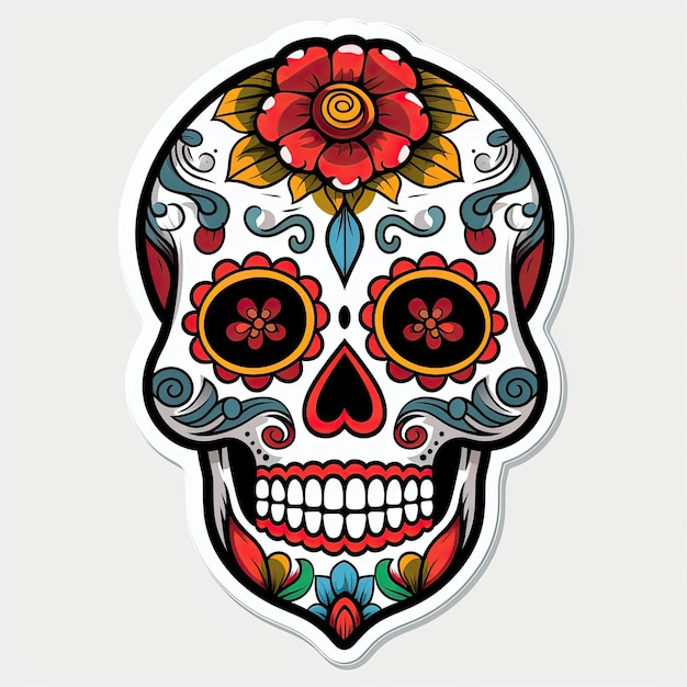 Ícono de calavera para el Día de Muertos