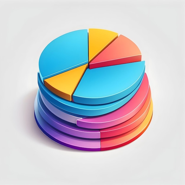 Ícono de gráfico de pastel Gráfico de negocios Visualización de datos Diagrama de gráfico Gráfico estadístico Gráfico financiero